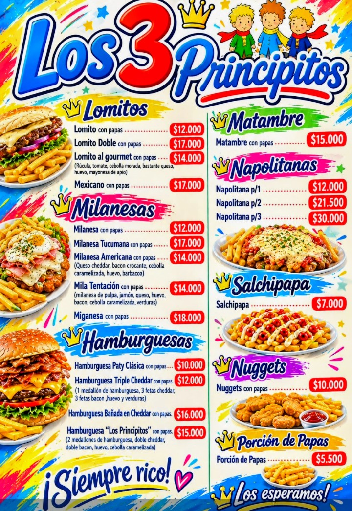 Folleto de Los 3 Principitos